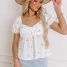 Feeling Romantic Embroidered Babydoll Top Image - 1
