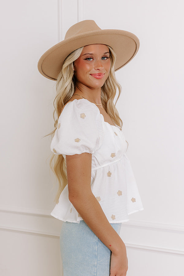 Feeling Romantic Embroidered Babydoll Top Image - 3