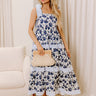 Stroll Through The Park Floral Maxi Dress in Navy Image - 1