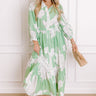 Bistro Bound Floral Midi Dress in Seaglass Image - 1