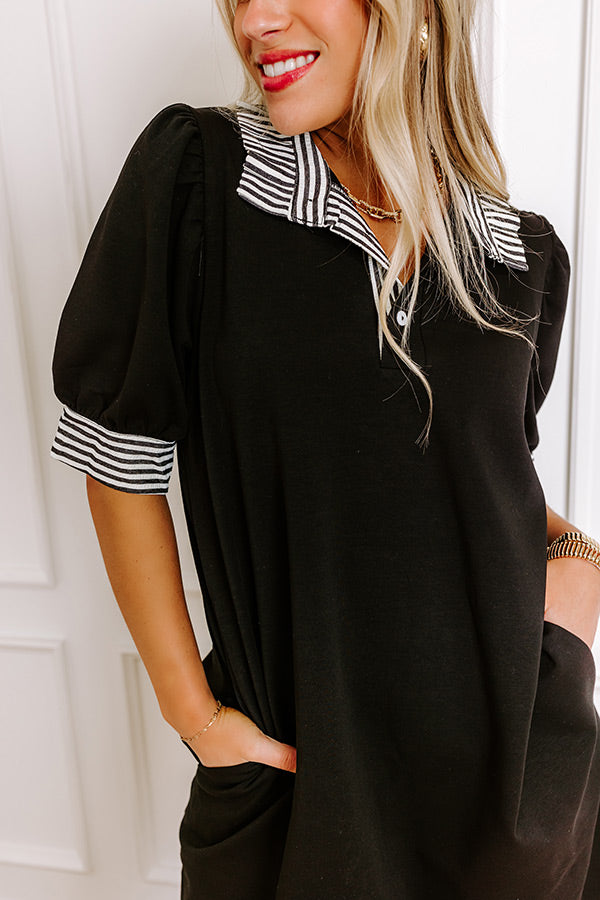 Yacht Club Livin' Mini Dress in Black Image - 2