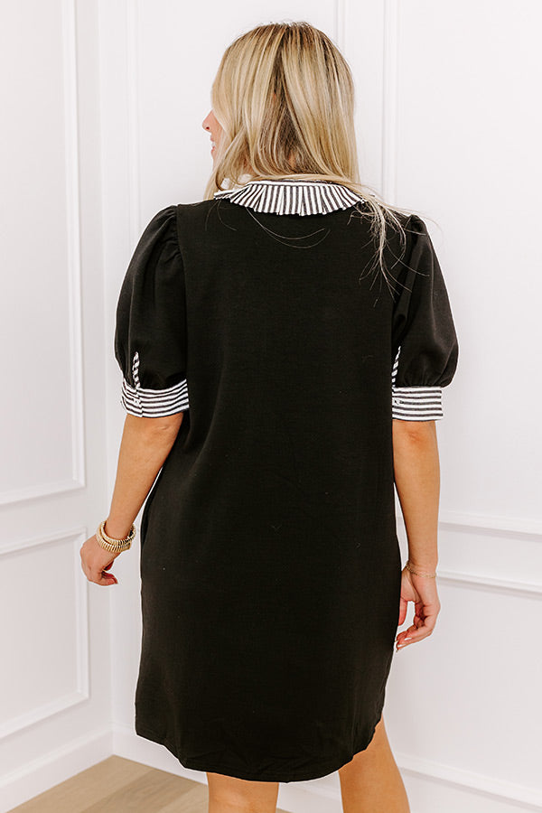 Yacht Club Livin' Mini Dress in Black Image - 5