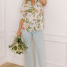 Dreaming Of Dahlias Button Up Top in Ivory Image - 1