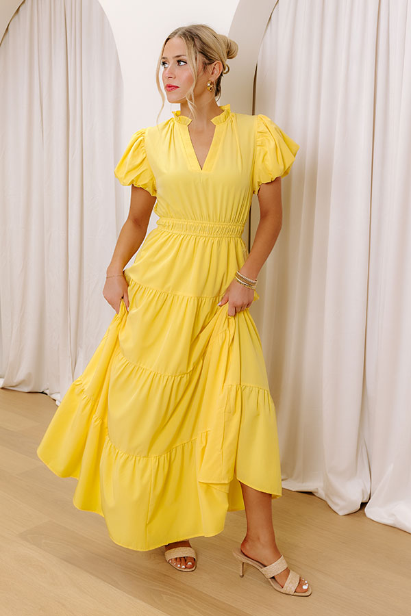 Simply Sweet Maxi Dress in Yellow Image - 1