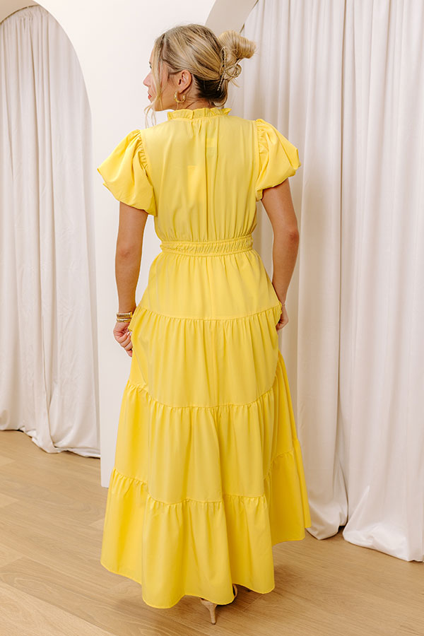 Simply Sweet Maxi Dress in Yellow Image - 4