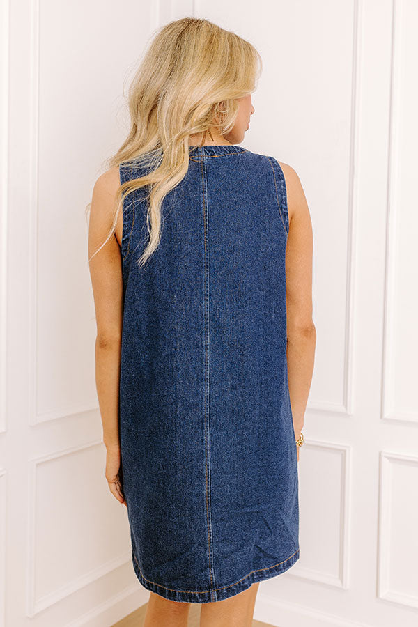 Boston Market Denim Mini Dress Image - 5