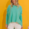 Always Cozy Sweater Top in Ocean Wave Image - 1