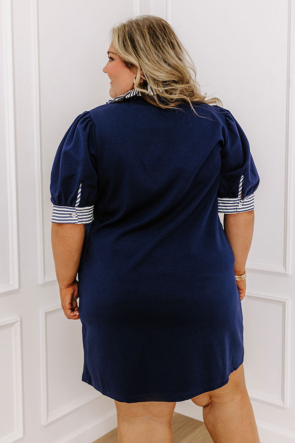 Yacht Club Livin' Mini Dress in Navy Curves Image - 2