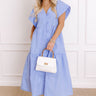 Subtle Charm Button Down Midi Dress in Light Periwinkle Image - 1