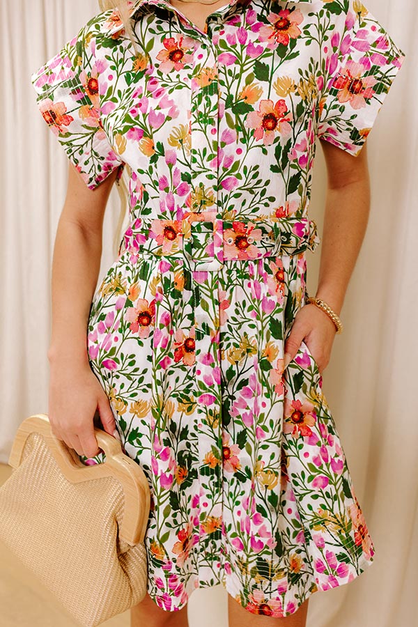 Garden Party Ready Button Down Mini Dress Image - 3