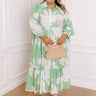 Bistro Bound Floral Midi Dress in Seaglass Curves Image - 1