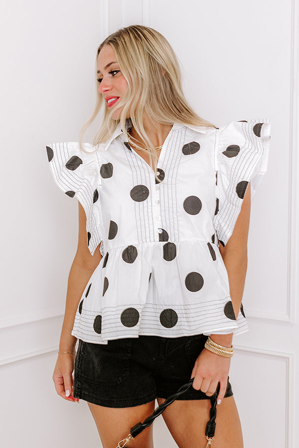 Spot On Peplum Top Image - 1