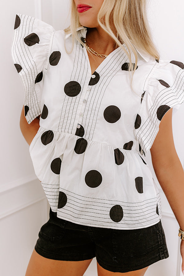 Spot On Peplum Top Image - 2