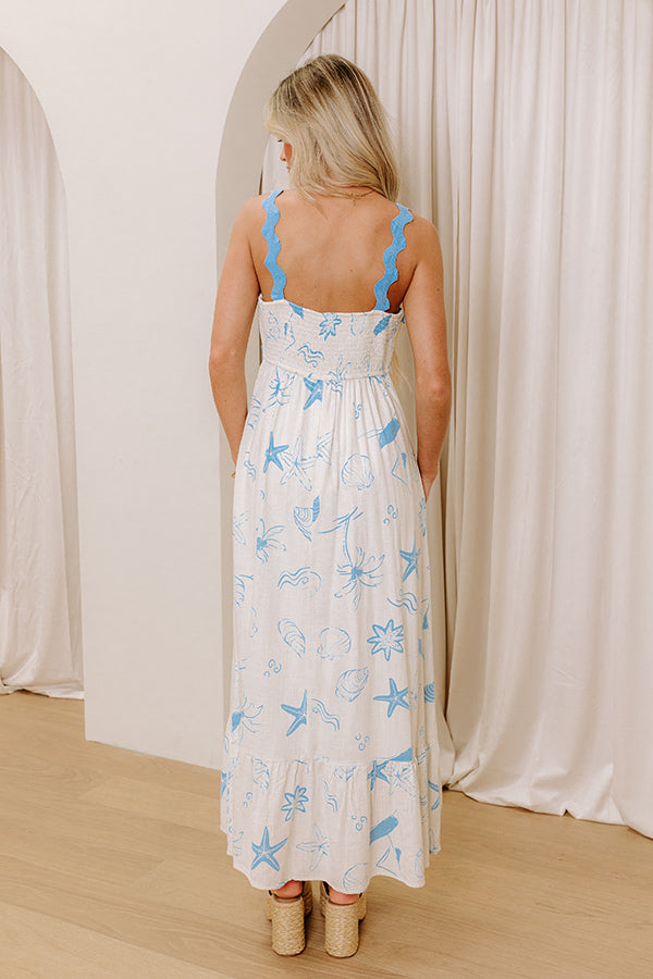 Sunny Shores Linen-Blend Maxi Dress Image - 5