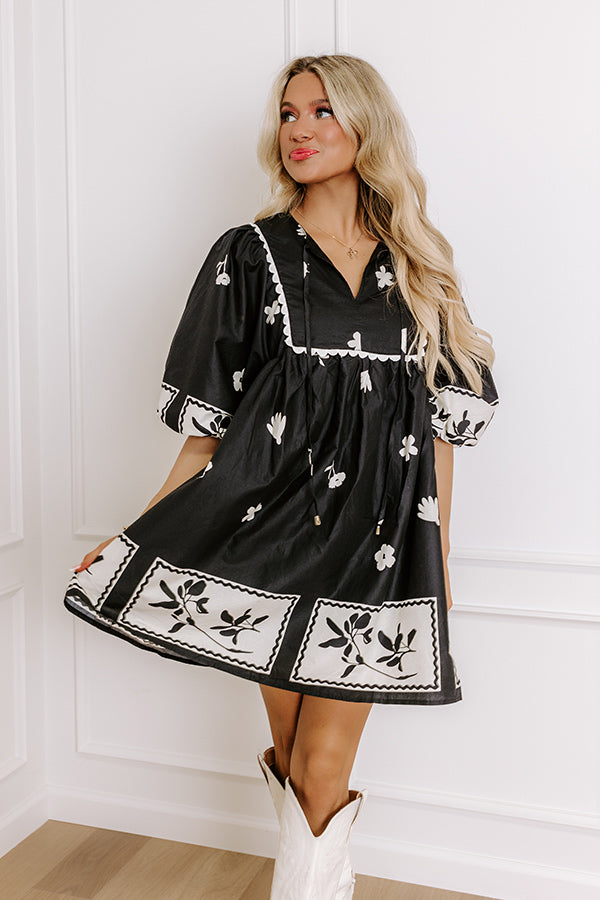 Picture Perfect Floral Mini Dress in Black Image - 1