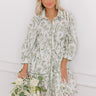Memory Lane Floral Mini Dress in Sage Image - 1