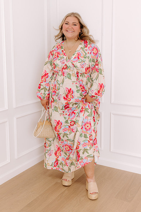 Hibiscus Daydream Maxi Dress Curves Image - 1
