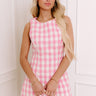 London Estate Plaid Mini Dress in Pink Image - 1