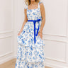 Feeling Dreamy Floral Tiered Maxi Dress in Royal Blue Image - 1