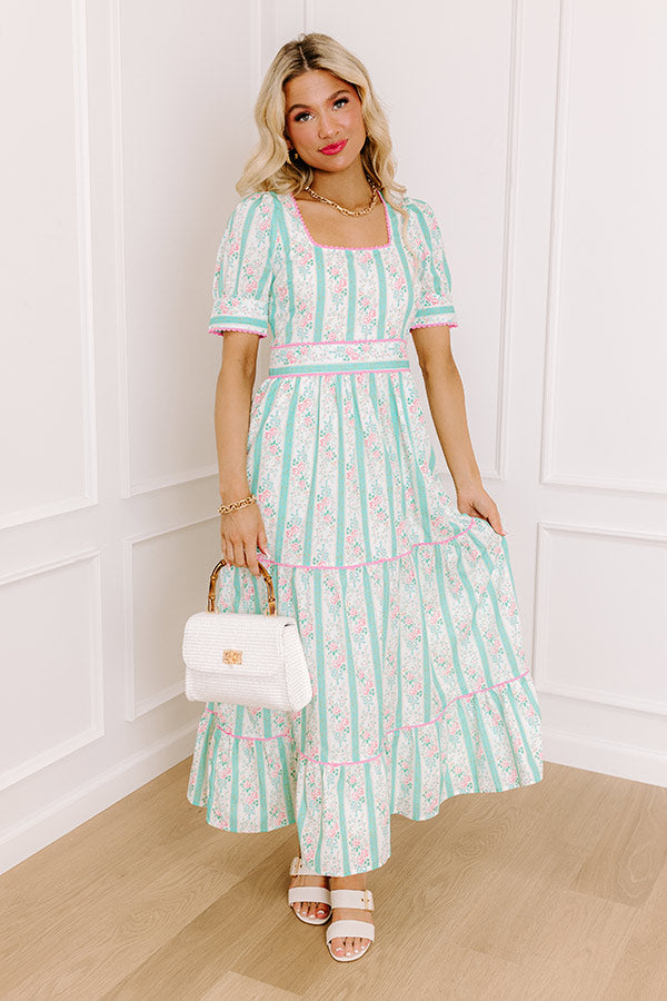 Tea Party Ready Stripe Midi Dress Image - 3