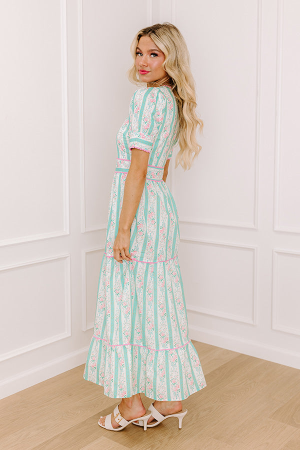 Tea Party Ready Stripe Midi Dress Image - 5