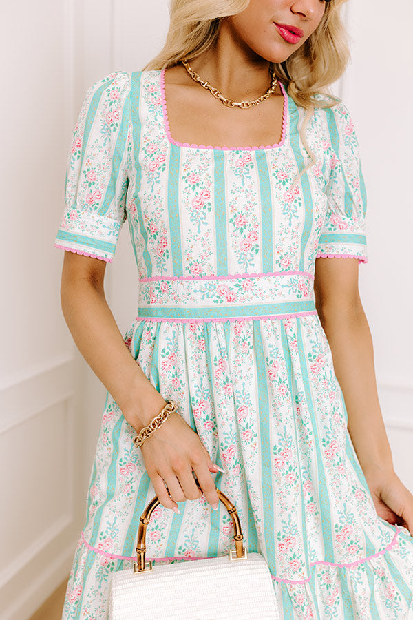 Tea Party Ready Stripe Midi Dress Image - 2