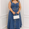 Downtown Stroll Denim Maxi Dress Curves Image - 1