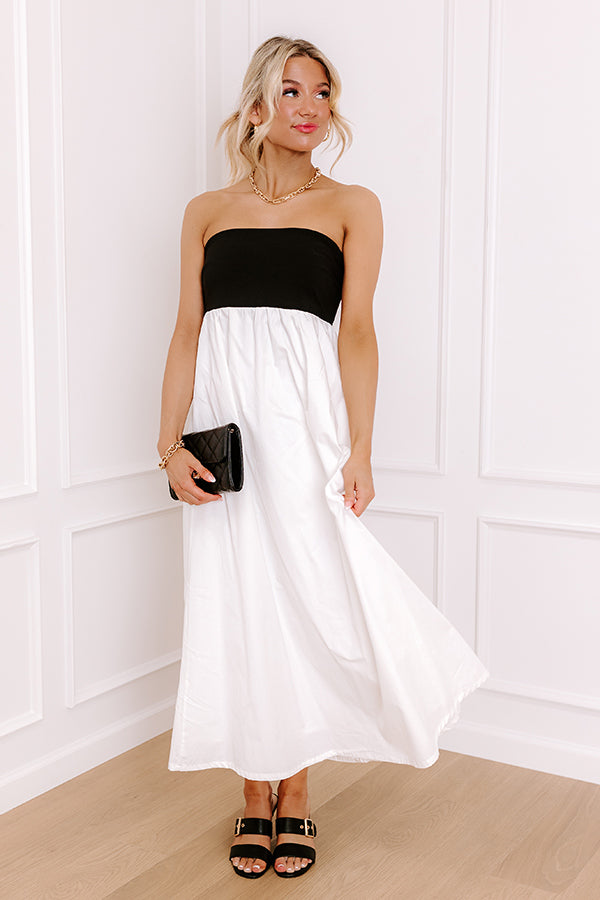 Block Party Cutie Midi Dress in White Image - 4