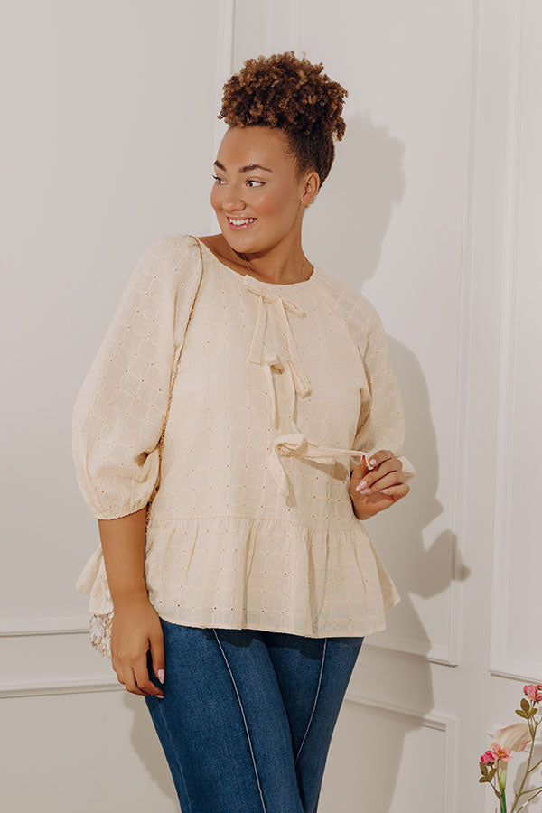 Buttercup Charm Eyelet Top Curves