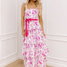 Feeling Dreamy Floral Tiered Maxi Dress in Fuchsia Image - 1