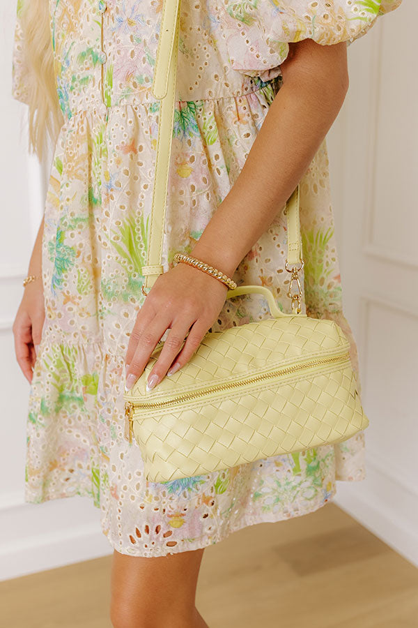 Richie Faux Leather Crossbody in Yellow