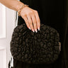 Flora Pop Puffer Cosmetic Bag in Black Image - 1