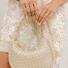 Laken Faux Leather Woven Crossbody in Cream Image - 1