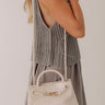 Blakely Faux Leather Crossbody in Cream Image - 1