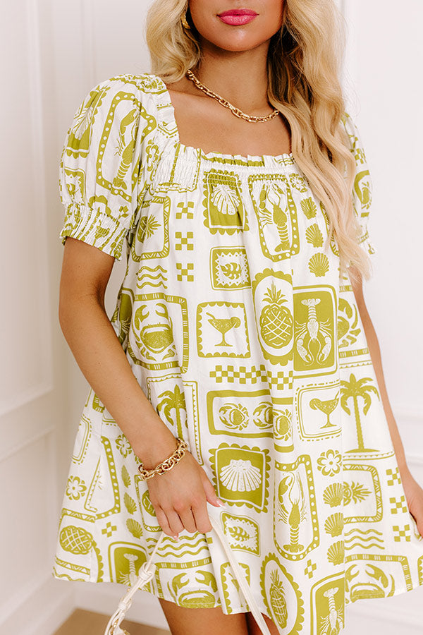 On Tropic Time Mini Dress in Lime Punch Image - 2