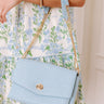 The Grace Faux Leather Crossbody in Sky Blue Image - 1