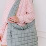 Leda Quilted Puffer Tote in Sage Image - 1