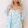 Sweetest Smile Eyelet Floral Romper in Sky Blue Image - 1