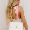 The Grace Faux Leather Crossbody in White Image - 1