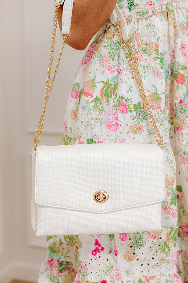 The Grace Faux Leather Crossbody in White Image - 2
