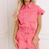 Rosé All Day Denim Romper Image - 1