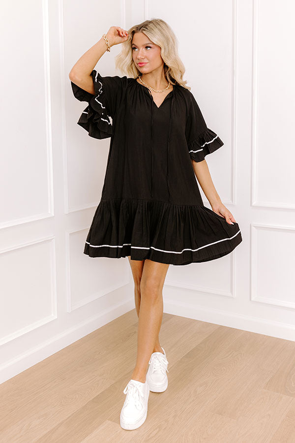 Mimosas On The Patio Mini Dress in Black Image - 1