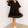 Mimosas On The Patio Mini Dress in Black Image - 1