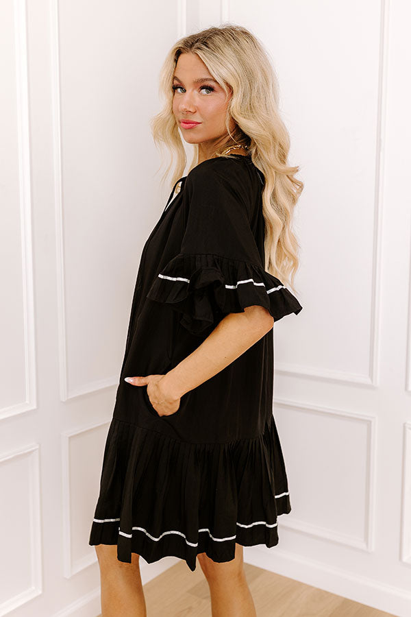 Mimosas On The Patio Mini Dress in Black Image - 3