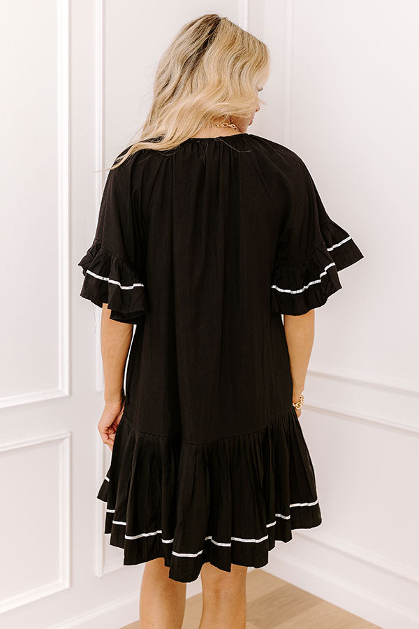 Mimosas On The Patio Mini Dress in Black Image - 4