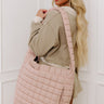Leda Quilted Puffer Tote in Light Pink Image - 1