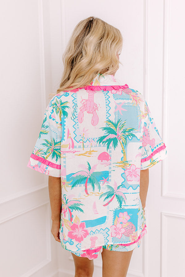 On Island Time Front Tie Top Image - 4