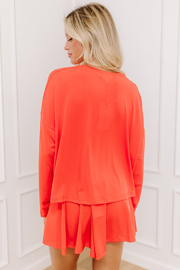 Flight Plans Knit Tee in Scarlet Image - 5