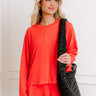 Flight Plans Knit Tee in Scarlet Image - 1