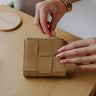 Amelie Faux Leather Woven Wallet in Iced Latte Image - 1